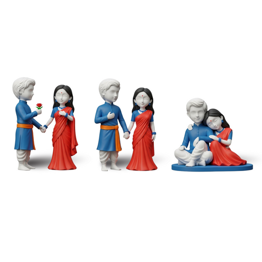 Couple Lovers Figurine Set – Romantic Collectible Statues for Home & Gifting | Trihug